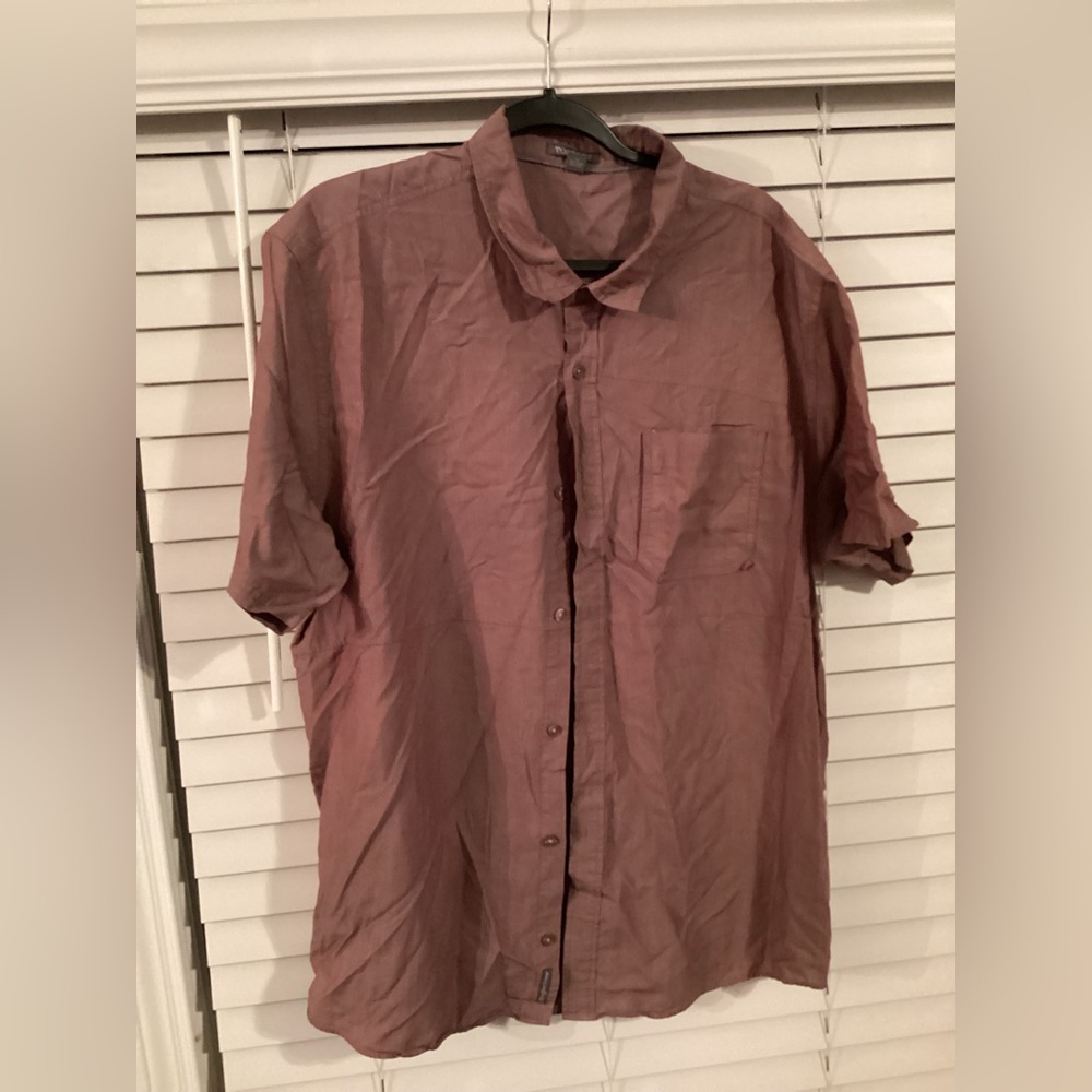 Toad & Co MENS XL MAROON SHORT SLEEVE SHIRT